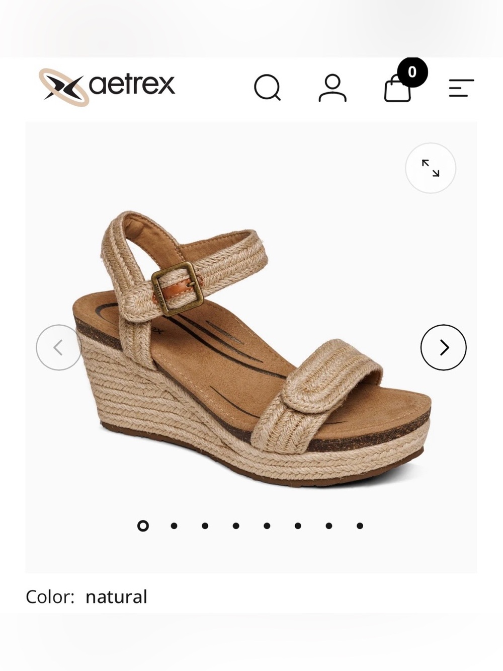 Aetrex Sydney Espadrille in Natural - Picture 5 of 7
